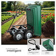 TECTAKE - Chariot de jardin à main Tummi 125L capacité de charge 300kg vert - vignette