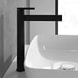 VILLEROY ET BOCH - Mitigeur lavabo droit surélevé  Dawn sans tirette Noir mat - vignette
