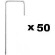 GT GARDEN - Lot de 50 piquets de fixation pour jardin en acier galvanisé - Longueur 150 mm - vignette