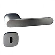 SECURY-T - Poignées de porte sur rosace oblongue Canon de fusil / Gris anthracite - Modèle Marina Trou de clé L - vignette