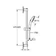 GROHE - Pack mitigeur douche mécanique Start 2021 + ensemble de douche 2 jets Vitalio Start avec barre chromé - vignette