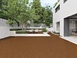 Lame terrasse composite relief bicolore 220x14cm marron - vignette