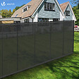 VOUNOT - Brise vue occultant en HDPE 90g/m² 1.8x10m avec attaches de fixation gris - vignette
