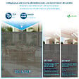 VOUNOT - Brise vue occultant en HDPE 90g/m² 1.8x10m avec attaches de fixation gris - vignette