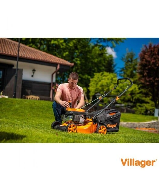 VILLAGER - Tondeuse poussée 46 cm thermique 146 cm³ 3 en 1 – VILLAGER ATLAS 4011 T - large