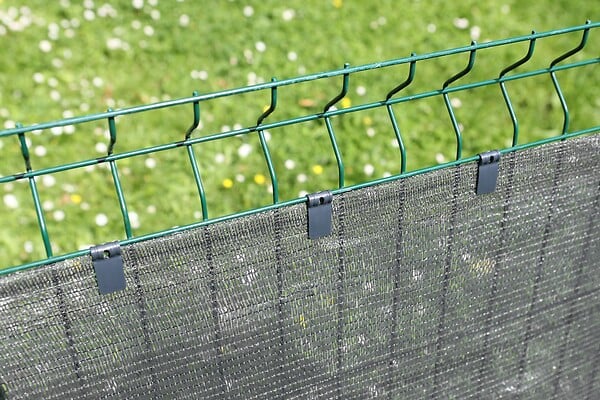 NATURE - Lot de 20 attaches brise-vue gris anthracite - large