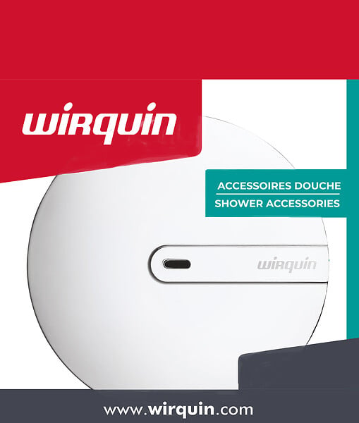 WIRQUIN - Dome metal chrome pour slim bonde de douche - large