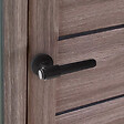 SECURY-T - Poignées de porte sur rosace ronde noir mat industriel - Modèle Ema - vignette