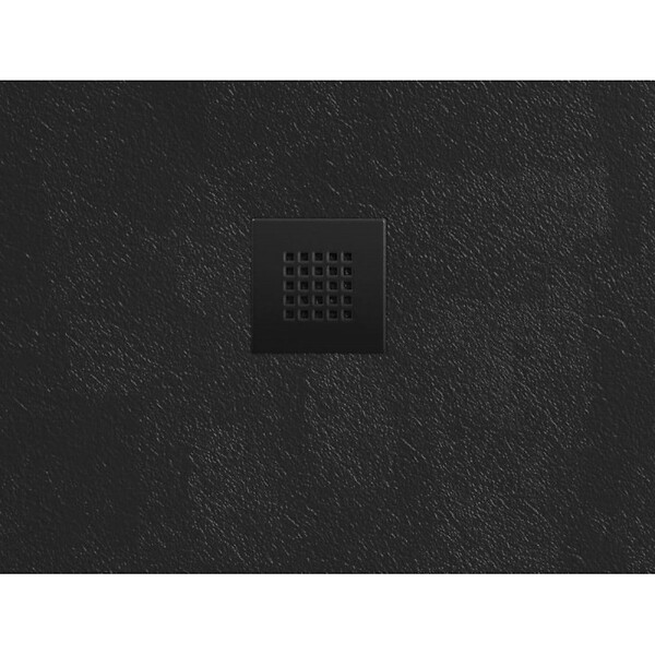 SWISS AQUA TECHNOLOGIES - Swiss Aqua Technologies B-Way Receveur de douche rectangulaire 120x80cm avec siphon, en marbre coulé, Noir (SATALEK12080) - large