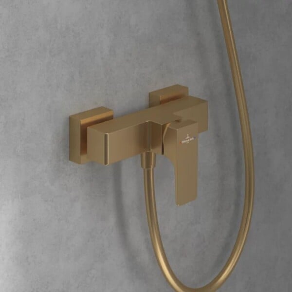 VILLEROY & BOCH - Villeroy & Boch Architectura Square Mitigeur Monocommande de douche  , Or brossé (TVS12500100076) - large