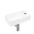 SWISS AQUA TECHNOLOGIES - Swiss Aqua Technologies Brevis Lave-mains suspendu avec trou pour robinetterie à droite, 40,5x20,5x10,5cm + Siphon (SATBRE4020SR-SET2) - vignette