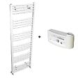 THERMADOR - Sèche-Serviettes MAHANA Galbé Mixte 728W + kit Elec 500W en acier blanc - THERMADOR - MAH6001496GM - vignette