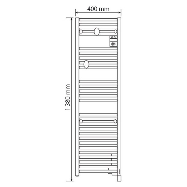 ATLANTIC - Sèche-serviettes étroit soufflant Atlantic Doris - 500 + 1000W - WI-FI - Blanc carat - large