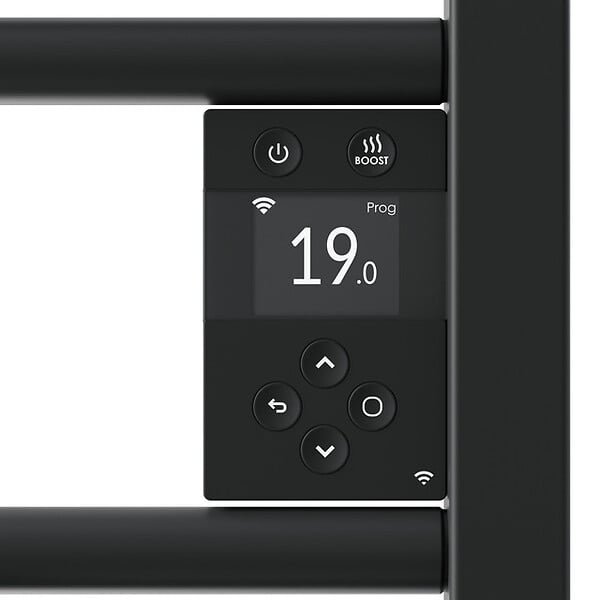 THERMOR - Sèche-serviettes connecté Riva 5 avec soufflerie 1500W Noir carbone - THERMOR - 471637 - large