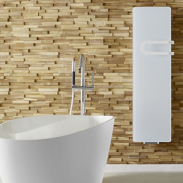 INTUIS - Radiateur connecté 700W + Soufferie 800W Verre massif Blanc lys CAMPAVER BAINS Nativ - INTUIS - K165115 - large