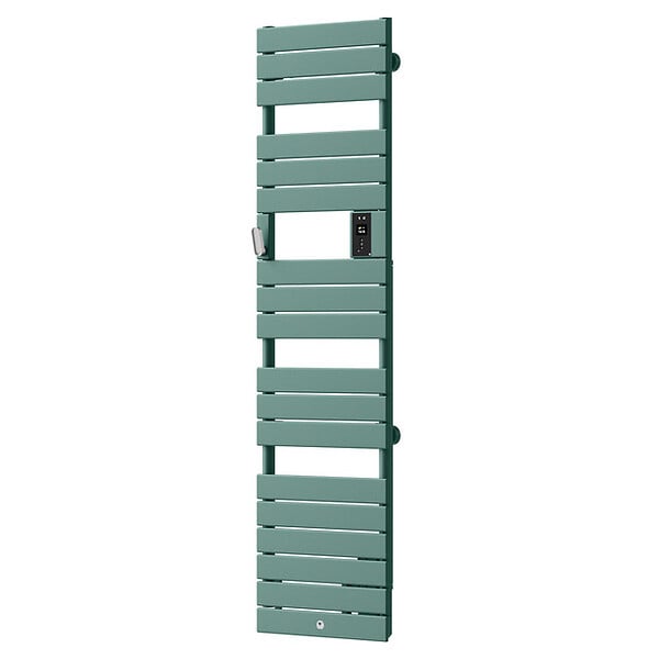 THERMOR - Radiateur sèche-serviettes électrique étroit Riviera 2 - Avec soufflerie - 750+1000W - Vert eucalyptus - large