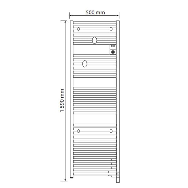 ATLANTIC - Sèche-serviettes soufflant Atlantic Doris - 750 + 1000W - WI-FI - Anthracite - large