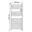 ATLANTIC - Sèche-serviettes Atlantic Doris - 500W - WI-FI - Blanc carat - vignette