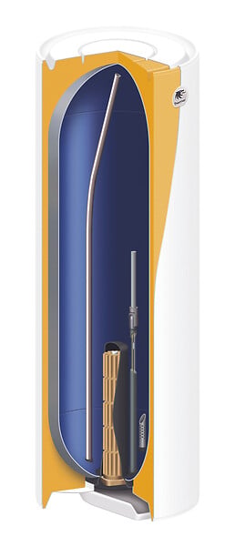 THERMOR - Chauffe-eau électrique Duralis Thermor - Vertical - Stable  -150L - 1800W - Blanc - large
