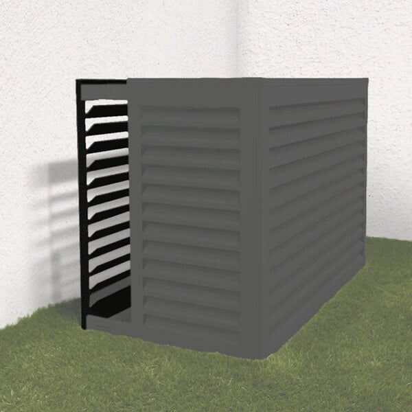 DECOCLIM - Face dos pour cache en aluminium anthracite extension XL Plus - DECOCLIM-23AXL7016-DOSP - large