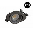 SOLUM - Pack de 10 Spots extra plats STELLA SD Noir. orientable. CTT face arrière - SOLUM - S0360590D - vignette