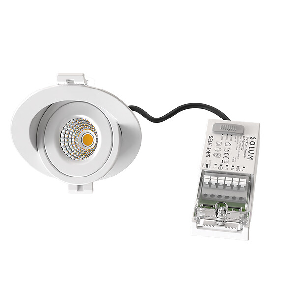 SOLUM - LEO Spot encastré noir 8W. 690Lm. CCT 2700K/3000K/4000K. Orientable 90. Rotatif 360 - SOLUM - S0160790D - large