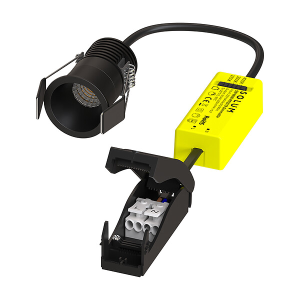 SOLUM - LYRA Mini Spot encastré noir 5W. CCT 2700-3000-4000K. 250-300Lm. dimmable. basse luminance - SOLUM - S0220490D - large