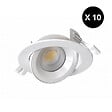 SOLUM - Pack de 10 Spots extra plats STELLA SD Blanc. orientable. CTT face arrière - SOLUM - S0350590D - vignette