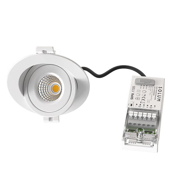 SOLUM - LEO Spot encastré alu brossé 8W. 690Lm. CCT 2700K/3000K/4000K. Orientable 90. Rotatif 360 - SOLUM - S0170790D - large