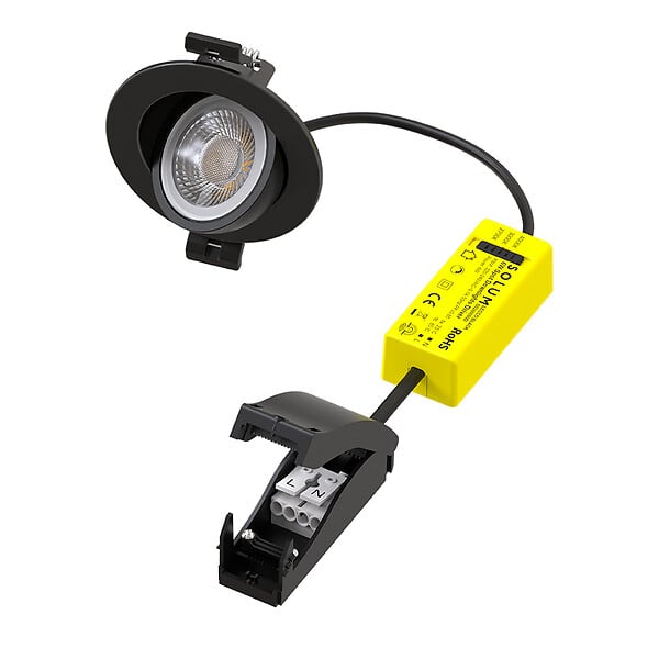 SOLUM - LECCO Noir Spot encastré 6W. 606-663Lm. dimmable. CCT 2700-3000-4000K - SOLUM - S0280690D - large