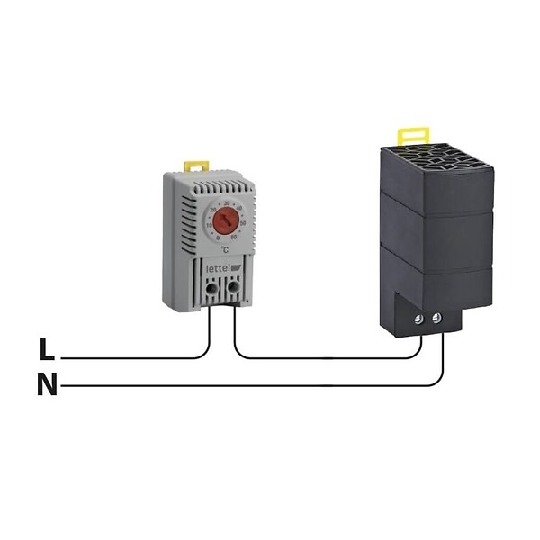 LETTEL - Résistance isolée pour régulation d'armoire électrique 20W 230V - LETTEL - GTA-RI-230-20 - large