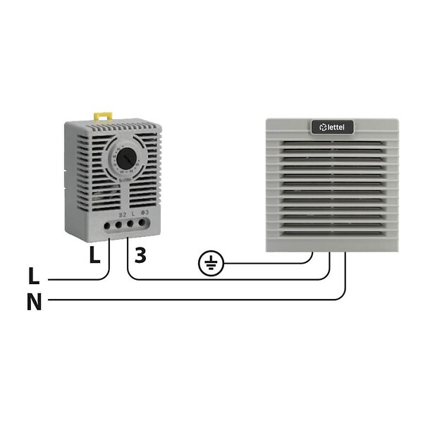 LETTEL - Hygrostat mécanique pour régulation d'armoire électrique 35-95%Hr - LETTEL - GTA-HYG-35-95 - large