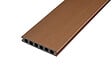 Lame terrasse composite relief bicolore 220x14cm marron - vignette