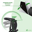 VOUNOT - Lot de 4 supports de velo mural avec coussinets de protection noir - vignette