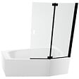 JACOB DELAFON - Pack baignoire bain douche 170 x 90 Bastille vidage à droite blanc mat + tablier en angle + pare-bain noir - vignette