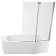 JACOB DELAFON - Pack baignoire bain douche 170 x 90 Bastille vidage à droite blanc mat + tablier en angle + pare-bain chromé - vignette