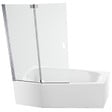 JACOB DELAFON - Baignoire bain douche 170 x 90 Bastille vidage à gauche blanc brillant + tablier en angle + pare-bain chromé - vignette