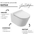 JACOB DELAFON - Pack WC suspendu sans bride Bastille + bâti support - vignette
