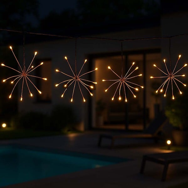 LUMISKY - Guirlande solaire FIREWORKS STRING 144 LED 4.2M - large