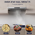 CIARRA - CIARRA Hotte Encastrable 60cm Hotte Tiroir 606m3/h tactile Recyclage ou Evacuation CD6909AS - vignette