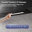 CIARRA - CIARRA Hotte Encastrable 60cm Groupe Filtrant 450m3/h 3 vitesses tactile et geste commande recyclage ou évacuation CD6931BK - vignette
