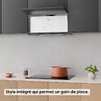 CIARRA - CIARRA Hotte Encastrable 60cm Groupe Filtrant 450m3/h 3 vitesses tactile et geste commande recyclage ou évacuation CD6931BK - vignette