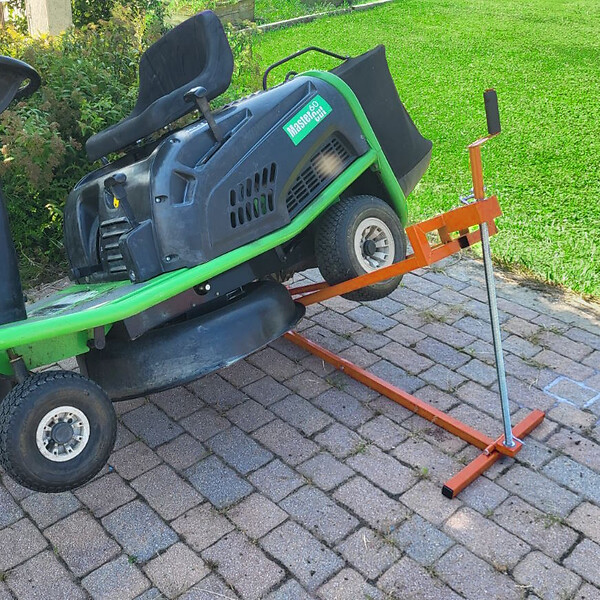 GT GARDEN - Lève tracteur tondeuse avec manivelle - 400 kg - large
