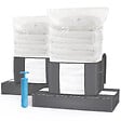 VOUNOT - Lot de 9 sac de rangement sous vide Non Tisse XXL gris - vignette