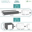 VOUNOT - Lot de 9 sac de rangement sous vide Non Tisse XXL gris - vignette