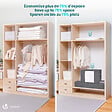 VOUNOT - Lot de 9 sac de rangement sous vide Non Tisse XXL gris - vignette
