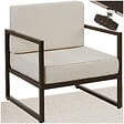 TECTAKE - Fauteuil de jardin COMOSA rembourrage XXL marron/beige - vignette