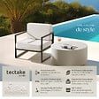 TECTAKE - Fauteuil de jardin COMOSA rembourrage XXL marron/beige - vignette