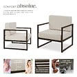 TECTAKE - Fauteuil de jardin COMOSA rembourrage XXL marron/beige - vignette