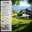 TECTAKE - Table pliante en aluminium Bastian, réglable en hauteur argent - vignette